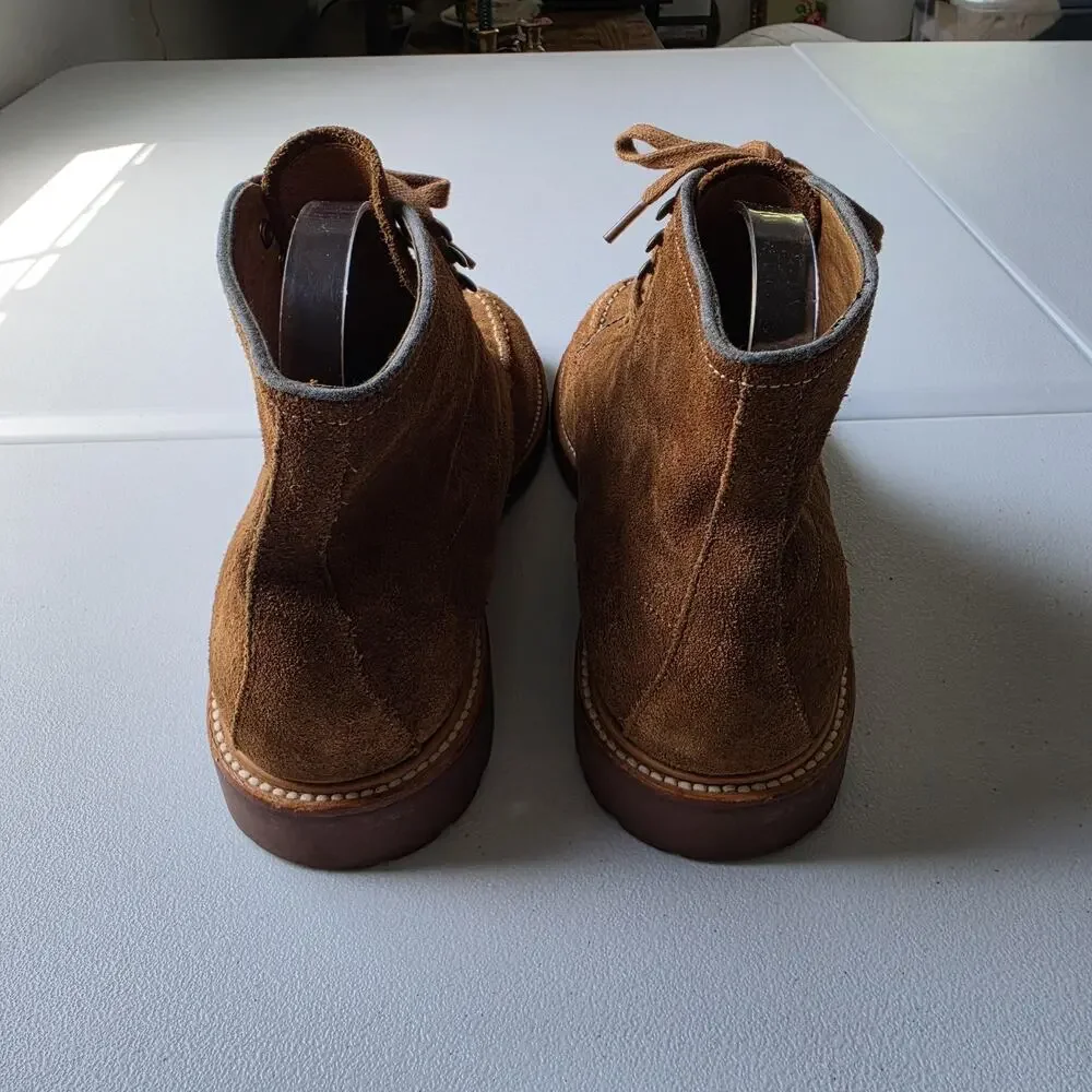 J Crew Kenton Pacer Suede Chukka Boots Mens 9.5 Brown Moc Toe Lug Sole Lace Up